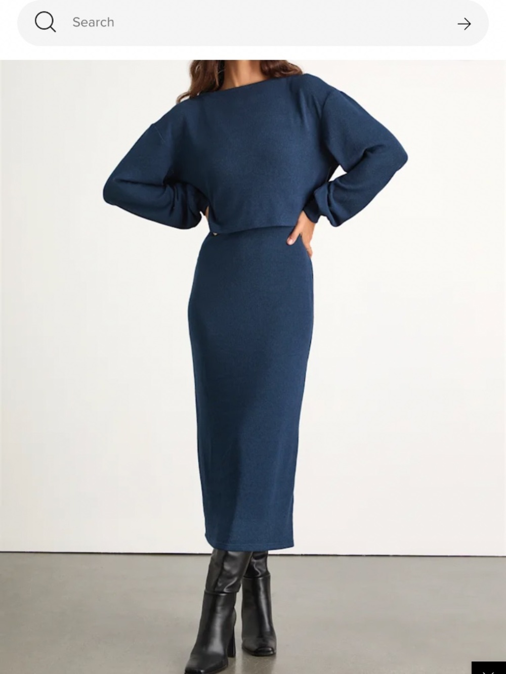 Lulus Two piece sweater set dress